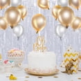 thumbnail image 4 of tredstone Photo Backdrop Streamers Decorations 0pcs Tinsel Curtain Backdrop Gold For Birthday Party Party Decorations Silver 6.5ft 1Set, 4 of 6