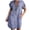 Purple, variant on Princess Dress up Women's Short Sleeve Denim Shirt Short Dress, Half Zip Tunic Jean Dress with Pockets Business Casual Dress for Women Gray XXL