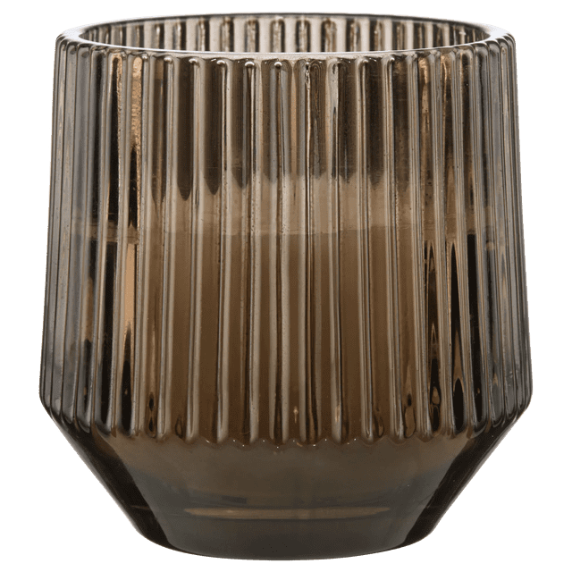 Bouclair Organic Modern Ribbed Cream Ceramic LED Candle