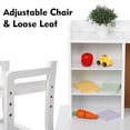 thumbnail image 2 of Functional Kids Vanity Desk Set – Study Table with Bookshelf, Bulletin Board & Cabinets for Ages 3-8 – Ideal for Homework & Learning – White Color, 2 of 8