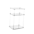 thumbnail image 4 of Luzkey Acrylic Small Table NightStand 3 Tier End Table Modern for Small Space Small Bedside Table Rectangular NightStand for Hallway Rectangle, 4 of 8