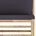 thumbnail image 5 of vidaXL 3 Piece Garden Lounge Set with Dark Grey Cushions Bamboo, 5 of 5