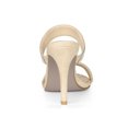 thumbnail image 3 of BLISSFUL STEP Sandales Mules à Talon Aiguille Haut à Bout Ouvert pour Femmes Beige 10, 3 of 8