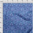 thumbnail image 3 of oneOone Polyester Spandex Medium Blue Fabric Floral Sewing Material Print Fabric By The Yard 56 Inch Wide, 3 of 4