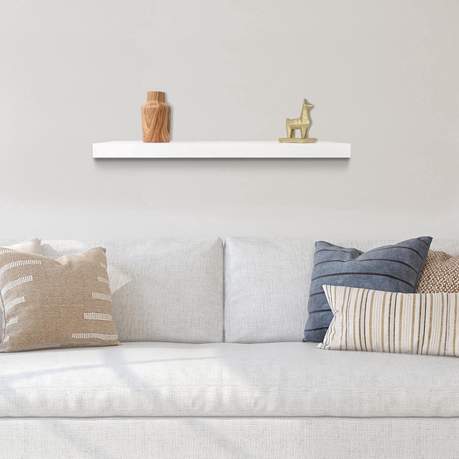 Hometrends 18 inch White  Floating Shelves - 2 PC Set