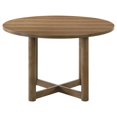 thumbnail image 2 of Billie Dining Table- Brown Wood Frame- Cross Legs- Round 46 Inch, 2 of 6