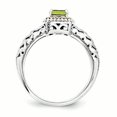 thumbnail image 2 of Sterling Silver Two Tone Silver And Gold Plated Sterling Silver w/Peridot Ring, 2 of 3
