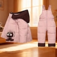 thumbnail image 2 of RXMEKW Insulated Down Jacket And Overalls Set For Toddlers Winter Ski Suit With Snap Crotch For Boys And Girls In Blue, 2 of 9