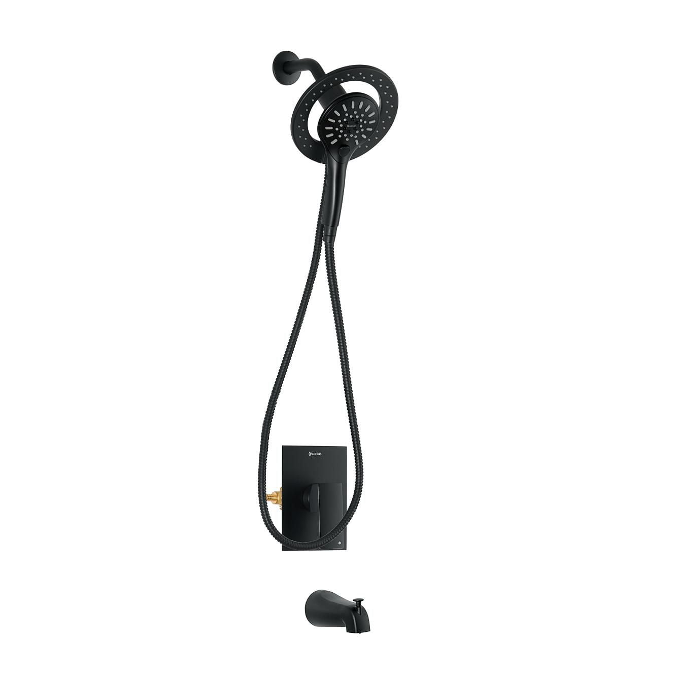 Ensemble a pression balancée d'akuaplus®, Valve PEX 1/2 po avec Douchette magnétique et bec de bain 5 3/8 po x 1/2 po raccord lisse.