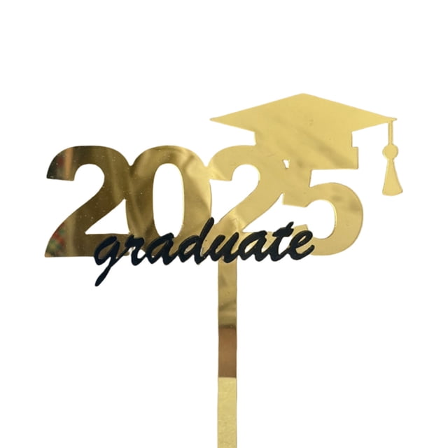 Cake Inserts Cake Card for Celebration Graduation Acrylic Sign with Happy Graduation Design for Cake Decoration and Party Supplies