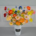 thumbnail image 3 of 4 Heads Artificial Bouquet Simulation Poppies Fake Silk Flower For Home Wedding Party Decoration, 3 of 8