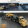 thumbnail image 3 of Camion RC Détachable Semi-Remorque à Plateau Tracteur d'Ingénierie Télécommande Bas, 3 of 4