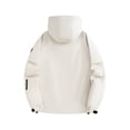 thumbnail image 4 of Jackets for Men Hooded Long Sleeve Zipper Pocket Solid Stormtrooper Coat, 4 of 9