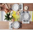 thumbnail image 3 of Store Yellow Gray Cotton Linen Table Runner Dresser Scarves,Abstract Ombre Yellow Gray Table Runners for Dinning Table,Farmhouse Kitchen Decor,Holiday Dinner Decoration-13x120 Inch, 3 of 8