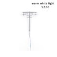 thumbnail image 3 of Model Layout Lights Double-Heads Outdoor Garden Lamps Scale Mini Miniature Lamppost Yards Table Train Street Decorations Gray（1:100）（Warm）, 3 of 9