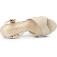 thumbnail image 4 of BLISSFUL STEP Women's Strap Platform Chunky Heel Slingback Sandals, 4 of 6