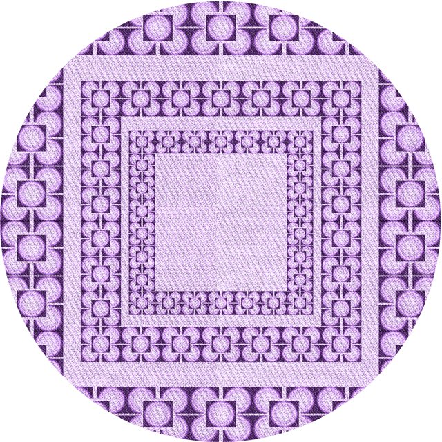 Ahgly Company Machine Washable Indoor Round Transitional Blossom Pink Area Rugs, 5' Round