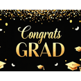 thumbnail image 4 of Graduation Party Supplies Congrats Grad Banner Backdrop Background with Balloons and Confetti Decorations for Graduation Ceremony Celebration Classroom Event, 4 of 4
