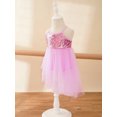 thumbnail image 2 of Manyakai Robe de Danse Ballet pour Filles Enfants, Robe Tutu en Tulle à Dos Croisé avec Paillettes, Justaucorps, Tenue de Danse Lyrique, Rose P, 2 of 7