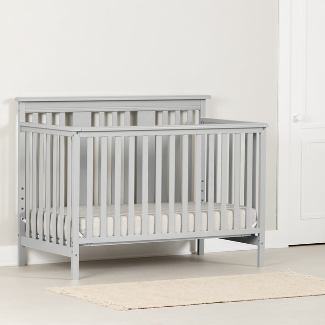 South Shore, Cotton Candy collection, Baby Crib 4 Heights with Toddler Rail