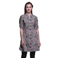 thumbnail image 1 of Bimba Kurtis Indiennes Courtes pour Femmes Tunique Imprimée Chemise à Manches Roulées, 1 of 6