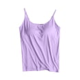 thumbnail image 1 of Timegard Camisoles pour Femmes avec Soutien-Gorge Intégré Débardeurs d'Été Sans Manches Bretelles Spaghetti Ajustables, 1 of 6