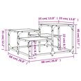 thumbnail image 4 of vidaXL Coffee Table Black 68x68x40 cm Engineered Wood, 4 of 5