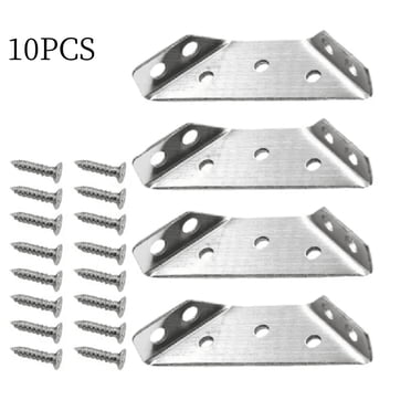 EGNMCR Stainless Steel Multifunctional Corner Three Sided Fixed Corner Brace Cabinet Trapezoidal Hanging Angle Hanging Layer Board Support Furniture Connecto corner connector