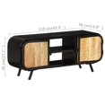 thumbnail image 4 of vidaXL TV Cabinet & TV Stand 110x30x45 cm Rough Mango Wood, 4 of 5