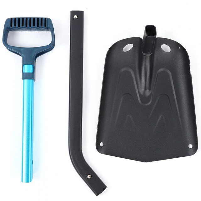 Tbest Pelle à Neige en Métal, Alliage d'Aluminium Extérieur Multifonction Manche Long Pelle à Neige Pelle à Neige Portable Pelle à Boue pour Escalade Camping Randonnée