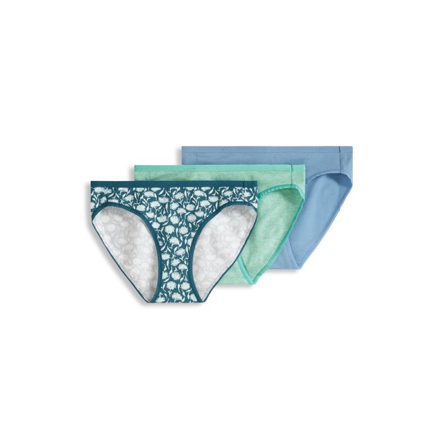 Jockey Bikini Logo Extensible en Coton Biologique pour Femmes - Lot de 3