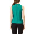 thumbnail image 3 of INSPIRE CHIC Blouse Décontractée Sans Manches à Col Montant à Volants pour Femme Vert Lac S, 3 of 6