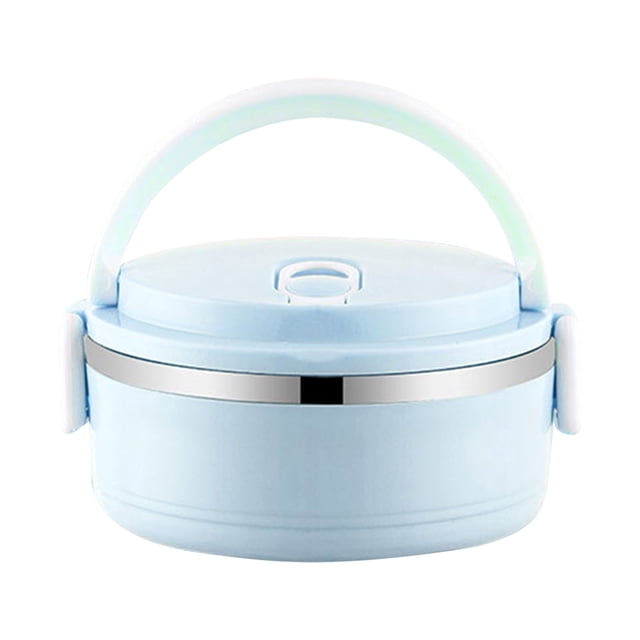 Home Kitchen Item Clearance Deals!Pcksrro Portable Lunch Box Circular Fresh-keeping Box Stainless Steel Insulated Student Office Worker Lunch Box Bento Boxes