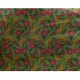 thumbnail image 4 of oneOone Georgette Viscose Fabric Leaves & Floral Block Printed Fabric 1 Yard 42 Inch Wide, 4 of 4