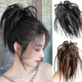thumbnail image 4 of Hair Bun Extensions Messy Straight Elastic Claw Clip Hair Hairpiece G4O0, 4 of 8