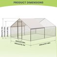 thumbnail image 3 of Spacious & Sturdy Outdoor Poultry Coop – Large Walk-In Metal Cage with Secure Run, Waterproof & UV-Resistant Cover, Perfect for Chickens, Ducks, Rabbits, and Small Pets, 3 of 7