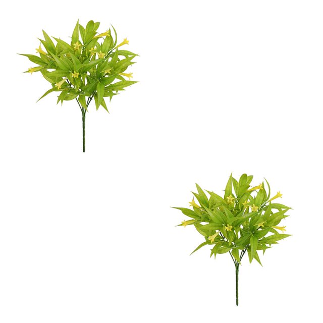 QualitChoice Plastic Artificial Flowers Fake False Plants Garden SH yellow 2Set