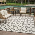 thumbnail image 3 of Rug Branch Alfombra Abstract Indoor Outdoor Area Rug, Grey Beige, Geometric - Living Room, Bedroom, Dining Room, and Kitchen, 3 of 7