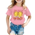 thumbnail image 1 of LUOGENLI T-Shirt pour Filles Enfants Mode Décontractée Imprimé Col Rond Ample Manche Courte T-Shirt Haut Chemises pour Filles Longueur Midi 10-11 Ans, 1 of 5