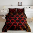 thumbnail image 1 of Erosebridal Futuristic Geometric Bedding Full Comforter Set, Abstract Stripe Down Comforter, Teens, Reversible 3 Pieces, 1 of 8