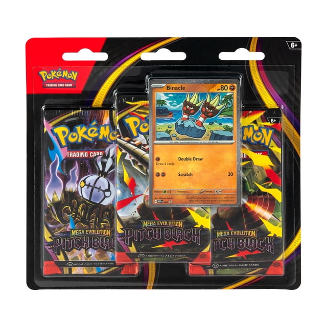 Pokemon Trading Card Games Mega Evolution 5 Pitch Black 3 Pack Blister