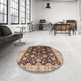 thumbnail image 3 of Ahgly Tapis d'Intérieur Rectangulaire Moderne Mi-Siècle Rouge Brun Oriental, 5 Pieds x 7 Pieds, 3 of 6