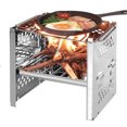 thumbnail image 1 of facefd Stainless Steel Barbecue Grill Portable Folding Washable Reusable Removable Grills Outdoor Backyard Weekend Grilling Tools Straight Grill Net, 1 of 9