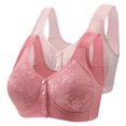 thumbnail image 1 of Posijego 2 Pack Womens Front Closure Bras Plus Size Wireless Bra Push up No Underwire Everyday Bra Multipack, 1 of 2