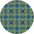 thumbnail image 1 of Ahgly Company Tapis de Zone Ronds d'Intérieur Lavables à la Machine, Style Transitionnel, Vert Kelly, 4 Pieds Rond, 1 of 7