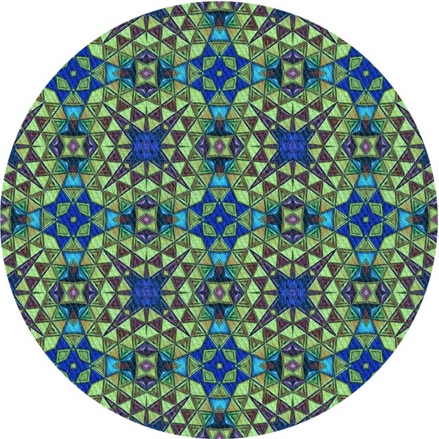 Ahgly Company Tapis de Zone Ronds d'Intérieur Lavables à la Machine, Style Transitionnel, Vert Kelly, 4 Pieds Rond