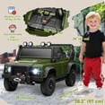 thumbnail image 3 of Qaba Camion pour Enfants Homologué Land Rover, Jouet à Chevaucher 12 V, Vert Foncé, 3 of 10