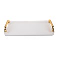 thumbnail image 4 of Plastic Tea Serving Tray With Handles Large Modern Coffee Table Rectangle Tray, 4 of 7