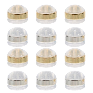 CIMAXIC 12Pcs Earring Safety Backs Silicone Earring Backs Stopper Jewelry Accessories,0.39"X0.39"X0.39"