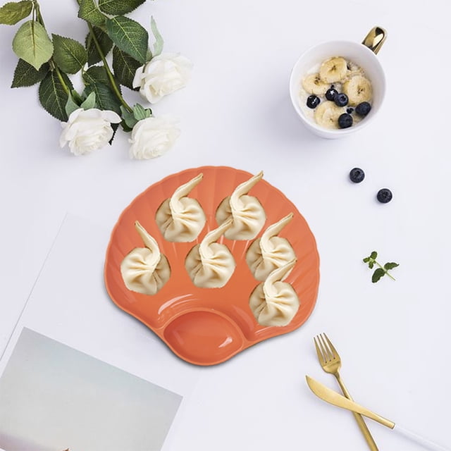 TopLLC Kitchen Gadgets Shells Shape Plates Impregnable Dinner Plates Dishwasher Microwave Safe Plastic Plates Reusable Lightweight Plates For Kitchen Or Camping 7.1x7.5 Inches Dinner plate